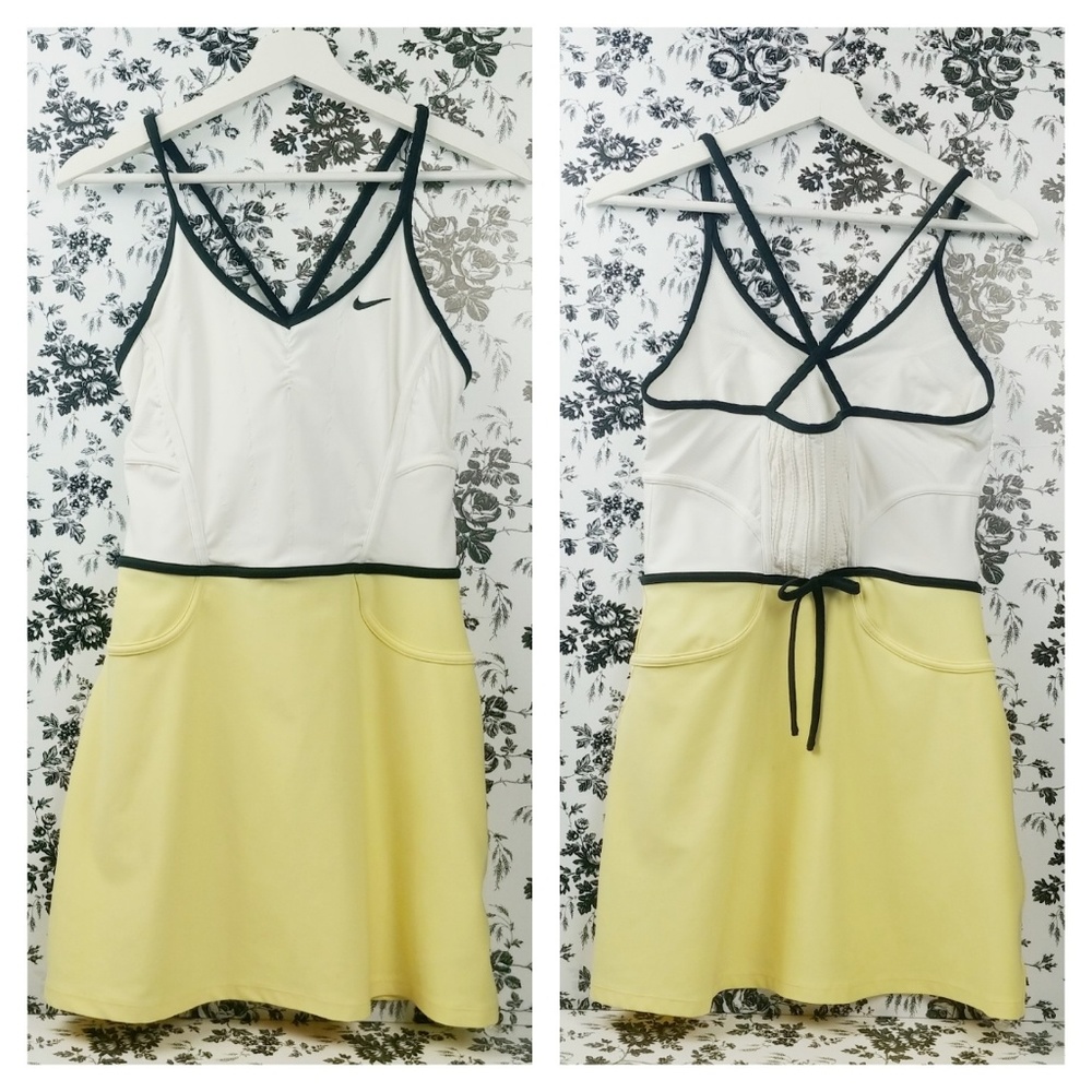 Nike dri fit Maria Sharapova yellow tennis dress S